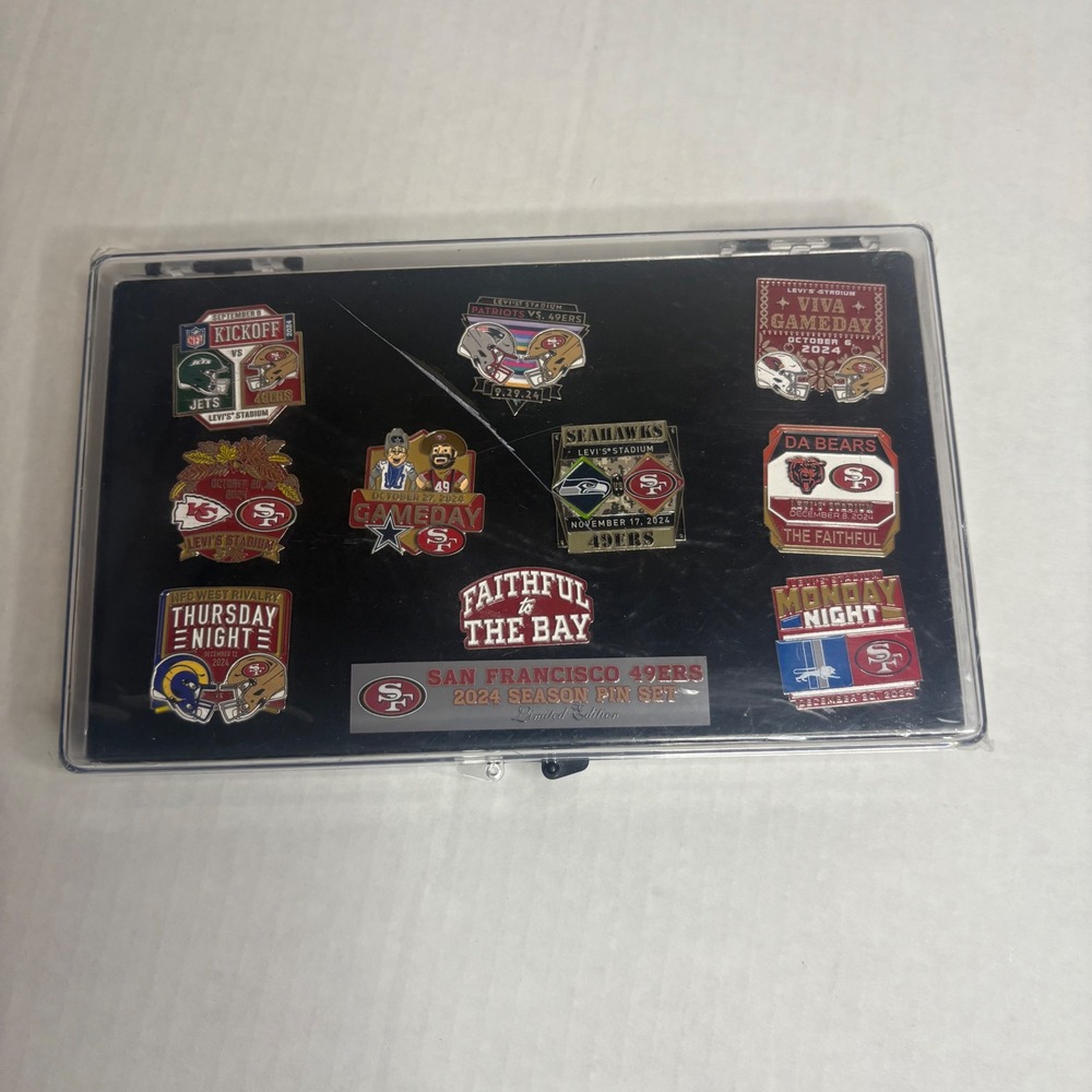 San Francisco 49ers 2024 Season‎ Pin Set Limited Edition NWT Football